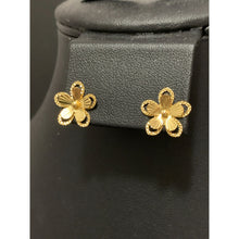 Load image into Gallery viewer, 18K Gold Earrings Stud Flower 1.15 grams - Rafant