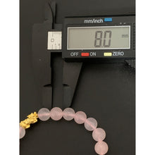 Load image into Gallery viewer, 24K Gold Piyao Pixiu Lucky Charm Bracelet Rose Quartz Gemstones - Rafant
