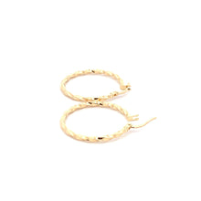 Load image into Gallery viewer, 18K Yellow Gold Earrings Hoops Spiral 1.19 grams - Rafant