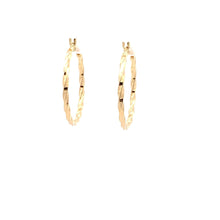 Load image into Gallery viewer, 18K Yellow Gold Earrings Hoops Spiral 1.19 grams - Rafant
