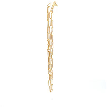 Load image into Gallery viewer, 18K Yellow Gold Necklace Chain Paperclip Small Link Size 15.75 inches 1.38 grams - Rafant
