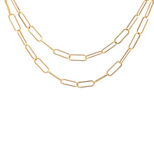 Load image into Gallery viewer, 18K Yellow Gold Necklace Chain Paperclip 1.36 grams Size 16 inches - Rafant