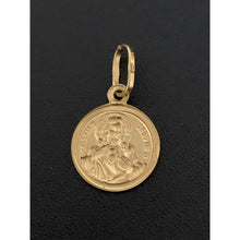 Load image into Gallery viewer, 18K Gold Pendant Round Jesus Christ Religious 0.85 grams Very Small - Rafant