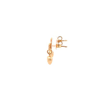 Load image into Gallery viewer, 18K Yellow Gold Earrings Heart Ribbon Earrings Drop 1.52 grams Small - Rafant