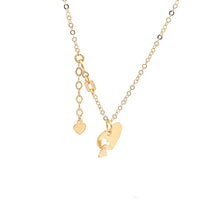 Load image into Gallery viewer, 18K Yellow Gold Necklace Chain 17 inches Pendant Heart plus 0.75 inches Extension - Rafant