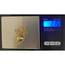 Load image into Gallery viewer, 18K Saudi Gold Necklace Chain Rolo 17.50 inches Puffed Heart Pendant 2.15 grams - Rafant