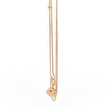 Load image into Gallery viewer, 18K Yellow Gold Necklace Chain Box 18 inches Heart Pendant 1.53 grams - Rafant