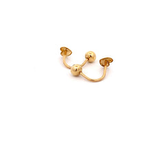 Load image into Gallery viewer, 18K Yellow Gold Earrings Ball Heart Screw 1.29 grams - Rafant