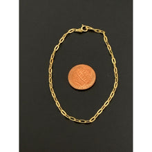 Load image into Gallery viewer, 18K Gold Bracelet Paper Clips Size 7.5 inches 1.02 grams - Rafant