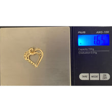 Load image into Gallery viewer, 18K Gold Pendant Heart Pendant Cubic Zirconia 1.65 grams - Rafant