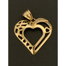 Load image into Gallery viewer, 18K Gold Pendant Heart Pendant Cubic Zirconia 1.65 grams - Rafant