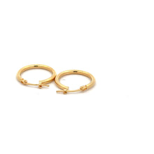 Load image into Gallery viewer, 18K Gold Earrings Hoops Small Polished 1.11 grams - Rafant