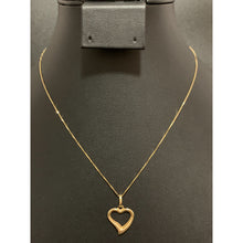 Load image into Gallery viewer, 18K Saudi Gold Necklace Box Chain Open Heart Pendant - Rafant