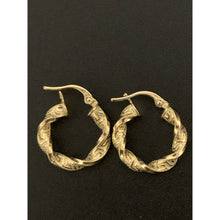 Load image into Gallery viewer, 18K Gold Earrings Hoops Loops Small 1.53 grams - Rafant
