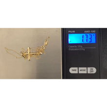 Load image into Gallery viewer, 18K Gold Necklace Curb Chain 17.50" with Cross Pendant 1.73 grams - Rafant