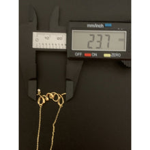 Load image into Gallery viewer, 18K Gold Necklace Chain 16.5 inches Love Charm Cubic Zirconia 2.21 grams - Rafant