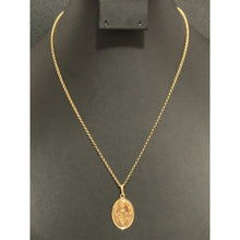 Load image into Gallery viewer, 18K Gold Necklace Chain 17.75 inches with Mother Mary Pendant 2.62 grams - Rafant