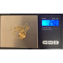 Load image into Gallery viewer, 18K Gold Necklace Chain 17.25" plus 1 inch Woman Lady Charm 2.40 grams - Rafant