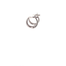 Load image into Gallery viewer, 18K White Gold Earrings Hoops Very Small Tiny Huggies 1.11 grams - Rafant