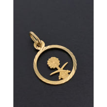 Load image into Gallery viewer, 18K Gold Pendant Swords Round Circle 1.37 grams - Rafant
