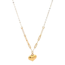 Load image into Gallery viewer, 18K Gold Necklace Chain 17.5 inches Pendant Heart Charm 0.86 grams - Rafant