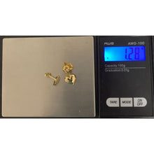 Load image into Gallery viewer, 18K Gold Earrings Pendant Set Heart 1.28 grams - Rafant
