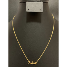 Load image into Gallery viewer, 18K Gold Necklace Chain Wish Cubic Zirconia 17 inches 1 inch extension 2.51 grams - Rafant