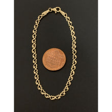 Load image into Gallery viewer, 18K Yellow Gold Bracelet Heart Link Size 7 inches 1.89 grams - Rafant