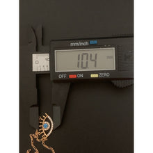 Load image into Gallery viewer, 18K Gold Necklace Chain Evil Eye Cubic Zirconia 16 inches Rose Gold 1.83 grams - Rafant