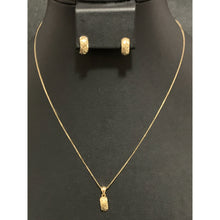 Load image into Gallery viewer, 18K Gold Necklace Chain 15.75" with Pendant and French Clips Earrings Set 2.58 grams - Rafant