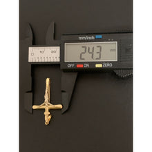Load image into Gallery viewer, 18K Gold Pendant Cross Jesus Christ Two Tone White Yellow Gold 2.10 grams - Rafant