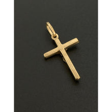 Load image into Gallery viewer, 18K Gold Pendant Cross Jesus Christ Two Tone Yellow White Gold 1.01 grams - Rafant