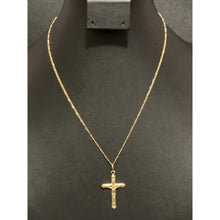 Load image into Gallery viewer, 18K Gold Necklace Chain 17.50" with Cross Pendant 2.06 grams - Rafant