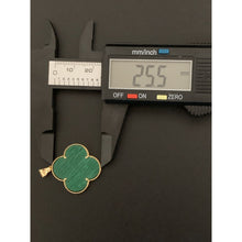 Load image into Gallery viewer, 18K Gold Flower Pendant Green Malachite - Rafant