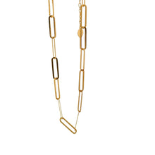 Load image into Gallery viewer, 18K Gold Bracelet Paperclip 6.5 inches plus 1 inch - Rafant