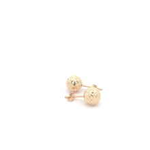 Load image into Gallery viewer, 18K Yellow Gold Earrings Stud Balls Textured 0.91 grams - Rafant