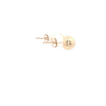 Load image into Gallery viewer, 18K Yellow Gold Earrings Stud Balls Textured 0.91 grams - Rafant