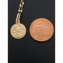 Load image into Gallery viewer, 18K Gold Necklace Chain 17.75" with Mother and Child Pendant Dainty Lightweight - Rafant