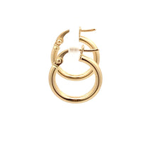 Load image into Gallery viewer, 18K Gold Earrings Hoops Small Polished Plain - Rafant