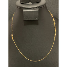 Load image into Gallery viewer, 18K Gold Necklace Chain 17.5" with Beads 0.88 grams Lightweight Dainty - Rafant