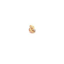 Load image into Gallery viewer, 18K Gold Pendant Knot Very Tiny 0.52 gram Tricolor - Rafant