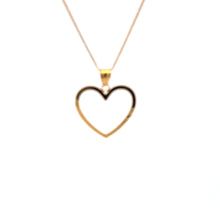 Load image into Gallery viewer, 18K Gold Necklace Chain 15.5" plus 2" Pendant Heart 0.88 grams - Rafant