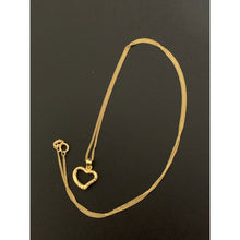 Load image into Gallery viewer, 18K Gold Necklace Chain 18 inches with Open Heart Pendant 1.23 grams - Rafant