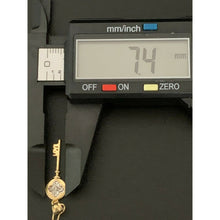 Load image into Gallery viewer, 18K Saudi Gold Necklace 15.75" Chain w/ Key Pendant 1.78 grams - Rafant