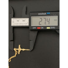 Load image into Gallery viewer, 18K Gold Necklace Chain Rope 17.50 inches with Cross Pendant 1.64 grams with Defects Chain Kinks - Rafant