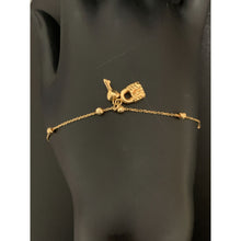 Load image into Gallery viewer, 18K Gold Bracelet 7 inches plus 0.8" extension Key Lock Charms 2.29 grams - Rafant