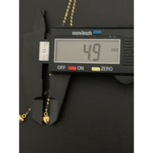 Load image into Gallery viewer, 18K Gold Necklace Chain 18 inches with Puffed Heart Charms Beads 1.15 grams - Rafant