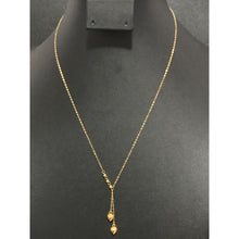 Load image into Gallery viewer, 18K Gold Necklace Chain 18 inches with Puffed Heart Charms Beads 1.15 grams - Rafant