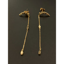 Load image into Gallery viewer, 18K Yellow Gold Earrings Post Dangling - Rafant