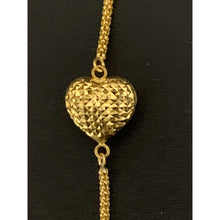 Load image into Gallery viewer, 21K Yellow Gold Bracelet Puffed Heart 6.5 inches - Rafant